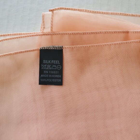 Serenita Women Solid Chiffon Silky Scarf Pean - Picture 2 of 5